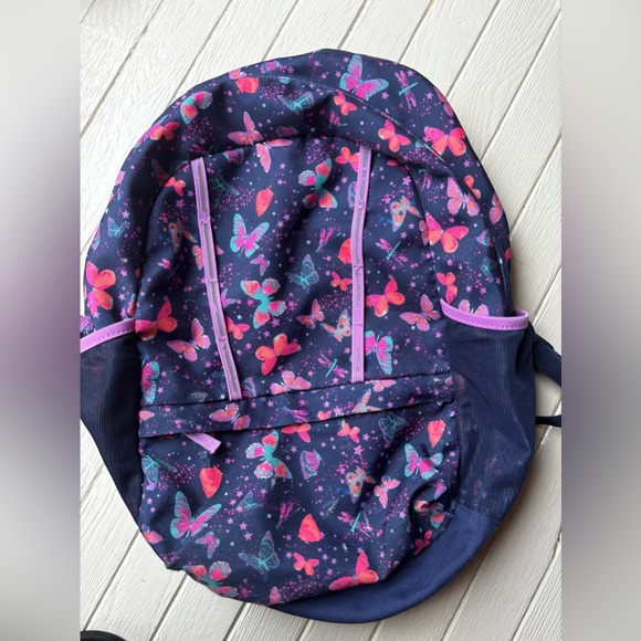 Lands’ End Butterfly Backpack Dark Blue - Picture 1 of 13